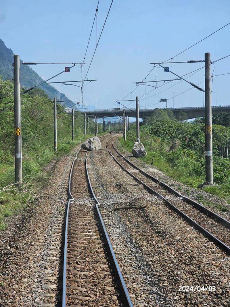 不斷更新》臺鐵：403地震  宜蘭=鳳林間多處路段損壞 列車停駛搶修中