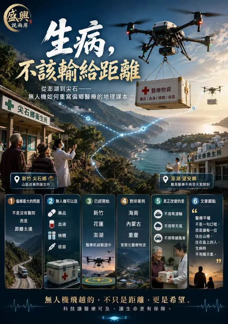 盛興說兩岸》從澎湖到尖石——無人機如何重寫偏鄉醫療的地理課本