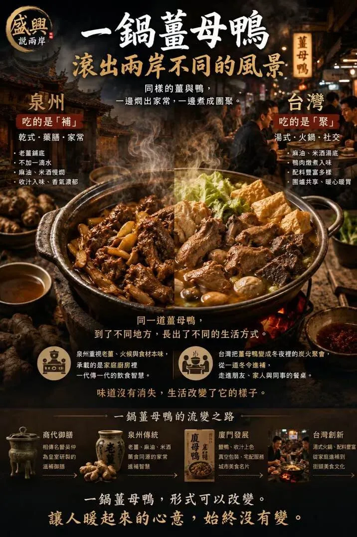 盛興說兩岸》一鍋薑母鴨的兩岸風景——從泉州到台灣的飲食流變